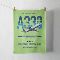 Thumbnail for Airbus A330-900neo design on light green towel