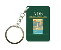 Thumbnail for Izmir Adnan Menderes Airport ADB Key Chain design on dark green key chain