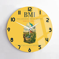 Thumbnail for Central Illinois Regional Airport (BMI) design on yellow no frame wall clock