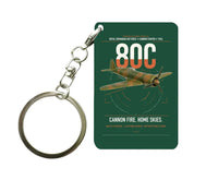 Thumbnail for IAR 80C design on dark green designed key chain, double-side print