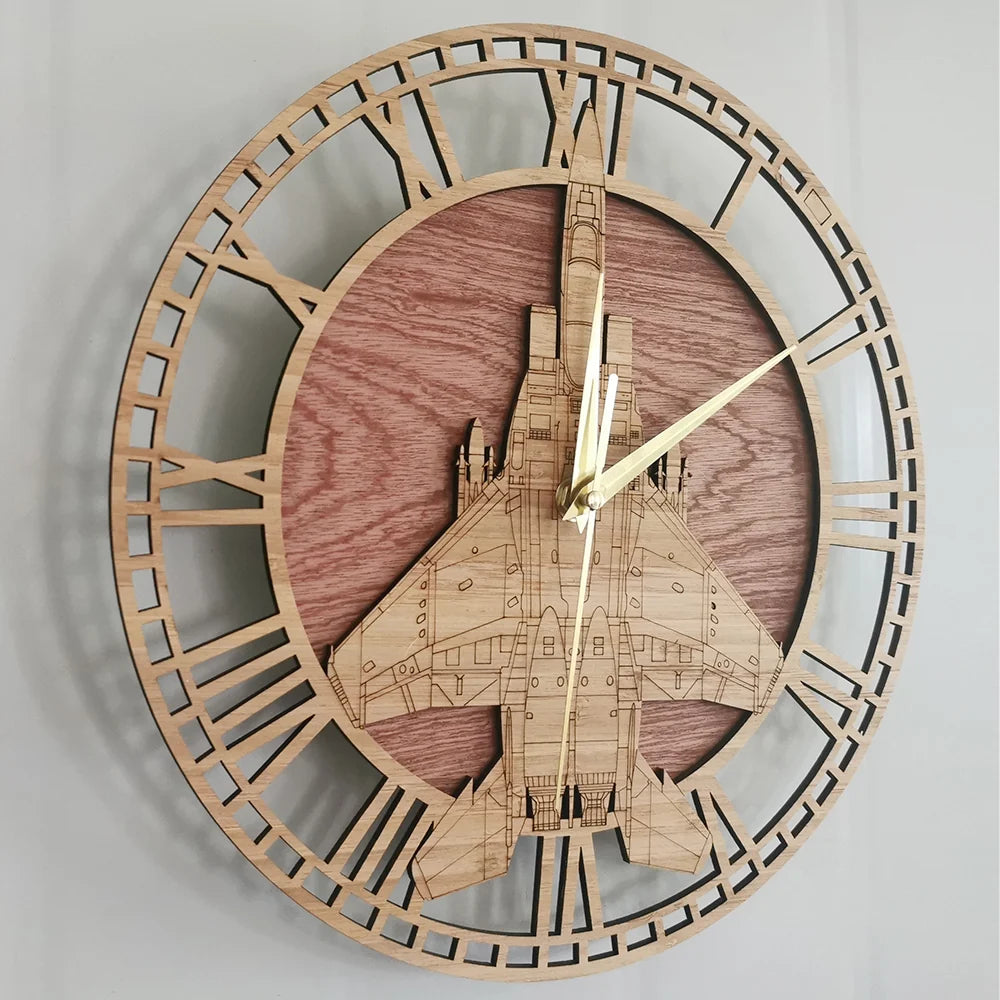 Customisable Super Cool Fighter Jet Wall Clock - view 4