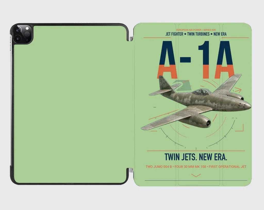 Messerschmitt Me 262A-1a design on light green ipad tablet case