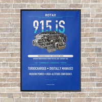 Thumbnail for 915 iS vertical canvas print - framed - blue background
