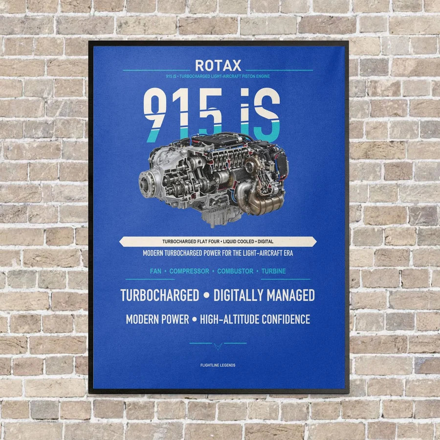 915 iS vertical canvas print - framed - blue background