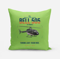 Thumbnail for Bell 505 Jet Ranger X design on light green pillow