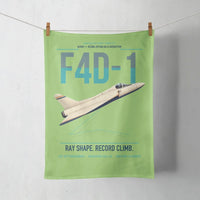 Thumbnail for F4D-1 Skyray design on light green towel