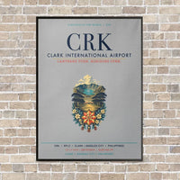 Thumbnail for Clark International Airport CRK vertical canvas print - framed - light gray background