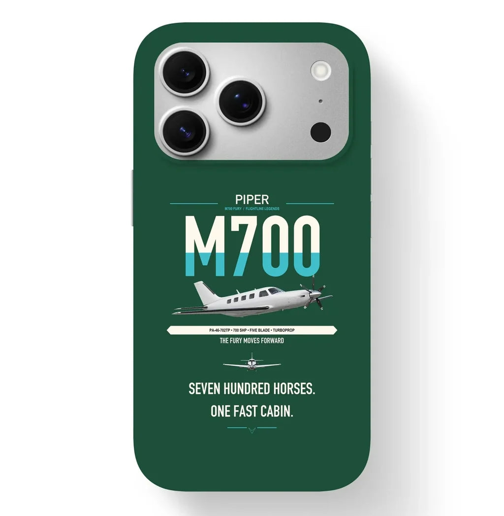 Piper M700 Fury design on dark green magsafe iphone case, for iPhone 17 Pro