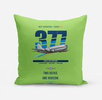 Thumbnail for Boeing 377 Stratocruiser design on light green pillow