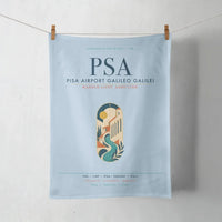 Thumbnail for Pisa Airport Galileo Galilei (PSA) design on light blue towel