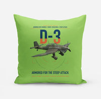 Thumbnail for Junkers Ju 87D-3 design on light green pillow