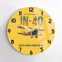 Thumbnail for Curtiss JN-4D Jenny design on yellow no frame wall clock