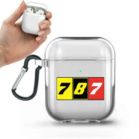 Thumbnail for Flat Colourful 787 AirPods transparent case - With Buckle