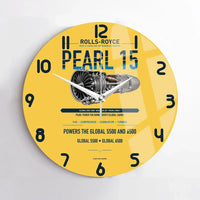 Thumbnail for PEARL 15 design on yellow no frame wall clock