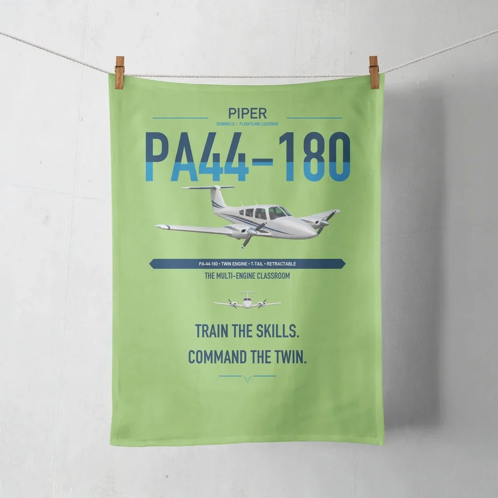 Piper PA-44-180 Seminole design on light green towel