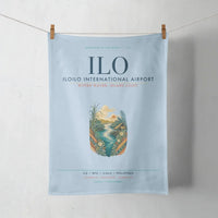 Thumbnail for Iloilo International Airport (ILO) design on light blue towel