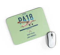 Thumbnail for Piper PA-18 Super Cub design on light green rectangle mouse pad