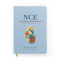 Thumbnail for Nice Côte d’Azur Airport (NCE) design on light blue notebook