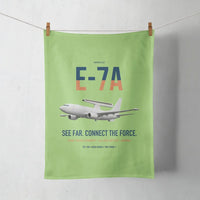 Thumbnail for E-7A Wedgetail design on light green towel