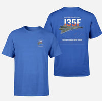 Thumbnail for Saab J 35F Draken design on blue t-shirt, double-side print