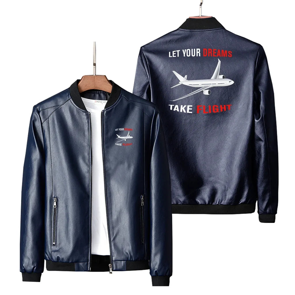 Let Your Dreams Take Flight Leather Jacket - view 4