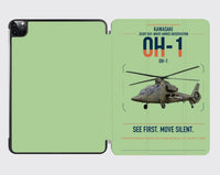 Thumbnail for Kawasaki OH-1 design on light green ipad tablet case