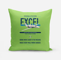 Thumbnail for Cessna Citation Excel design on light green pillow