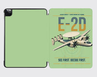 Thumbnail for E-2D Advanced Hawkeye design on light green ipad tablet case