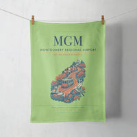 Thumbnail for Montgomery Regional Airport (MGM) design on light green towel