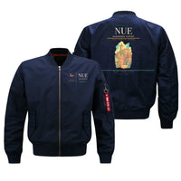 Thumbnail for Nuremberg Airport (NUE) design on blue bomber jacket