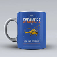 Thumbnail for Bristol Sycamore HR14 design on blue ceramic mug, double-side print