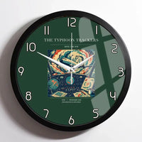 Thumbnail for VINTAGE G4091 - The Typhoon Trackers - Designed Wall Clocks design on darkgreen framed