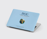 Thumbnail for William P. Hobby Airport (HOU) design on light blue MacBook case