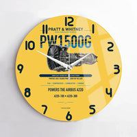 Thumbnail for PW1500G design on yellow no frame wall clock