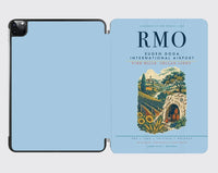Thumbnail for Chisinau Eugen Doga International Airport (RMO) design on light blue ipad tablet case