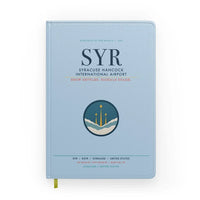 Thumbnail for Syracuse Hancock International Airport (SYR) design on light blue notebook