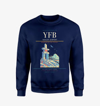 Thumbnail for Iqaluit Airport (YFB) design on navy blue sweatshirt