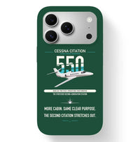 Thumbnail for Cessna Citation 550 - Citation II design on dark green magsafe iphone case, for iPhone 17 Pro