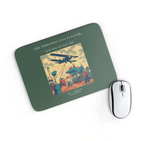 Thumbnail for VINTAGE G4389 - The Threshing Day Flyover - Designed Mouse Pads design on darkgreen rectangle