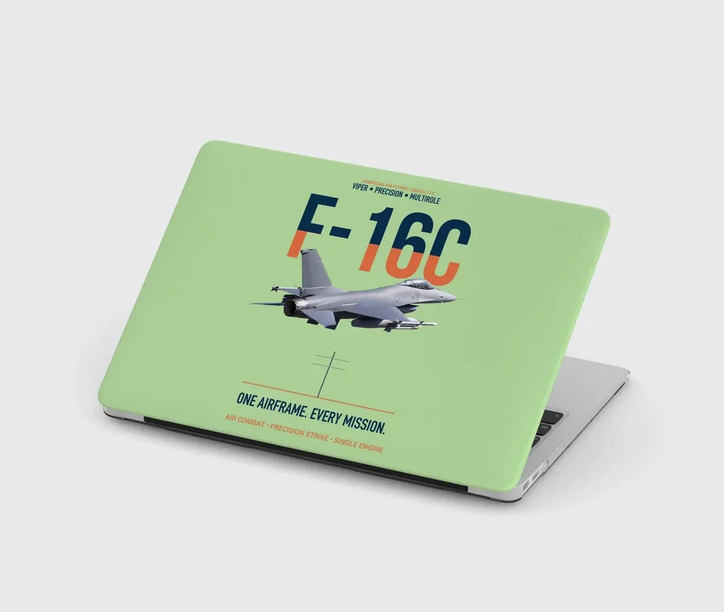 F-16C Fighting Falcon One Airframe Every Mission design on light green MacBook case