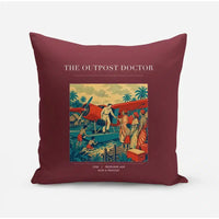 Thumbnail for VINTAGE G4197 - The Outpost Doctor - Designed Pillows design on darkred