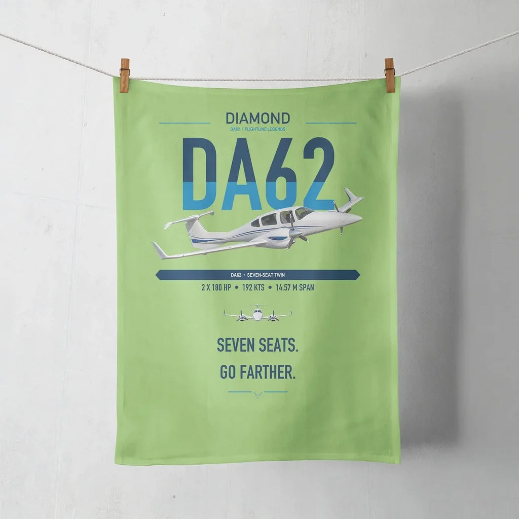Diamond DA62 design on light green towel