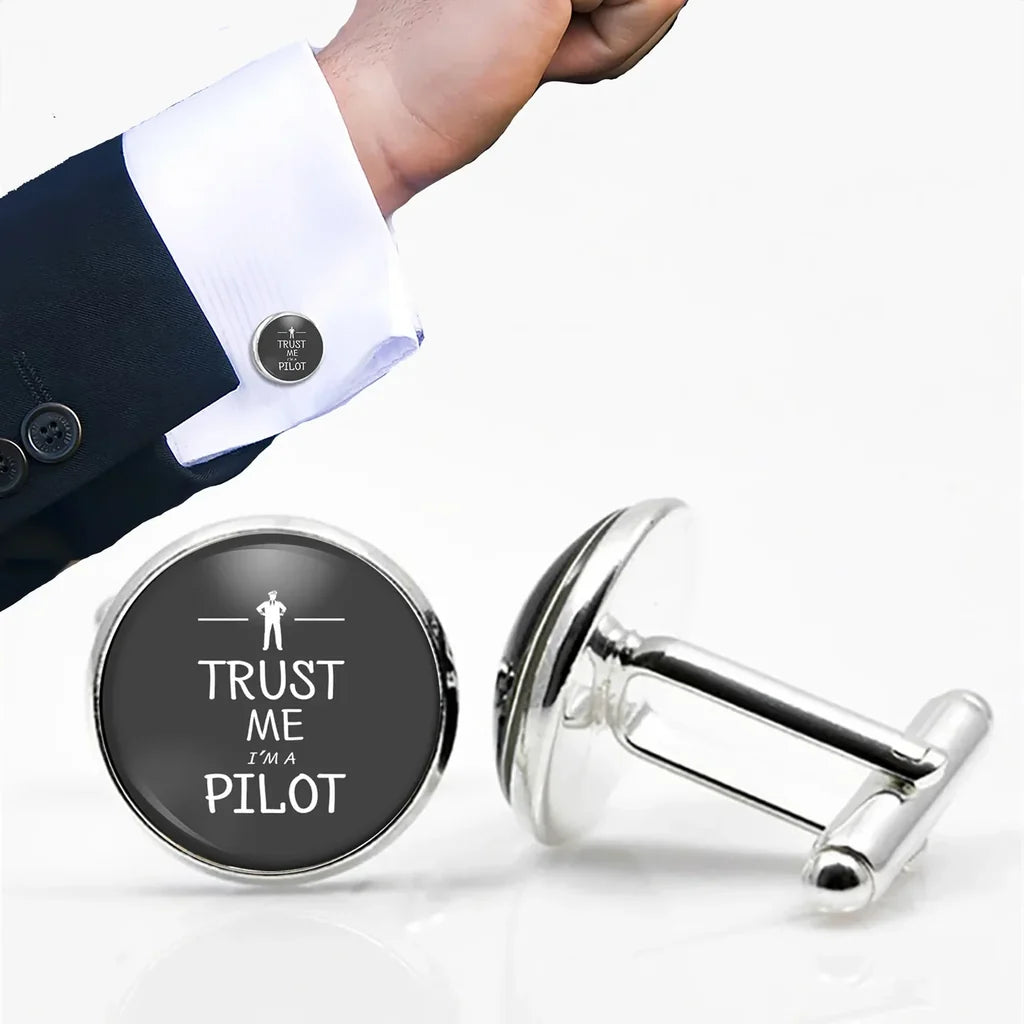 Trust Me I'm A Pilot Cuff Links - view 4