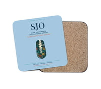 Thumbnail for Juan Santamaría International Airport (SJO) design on light blue 1 piece coaster