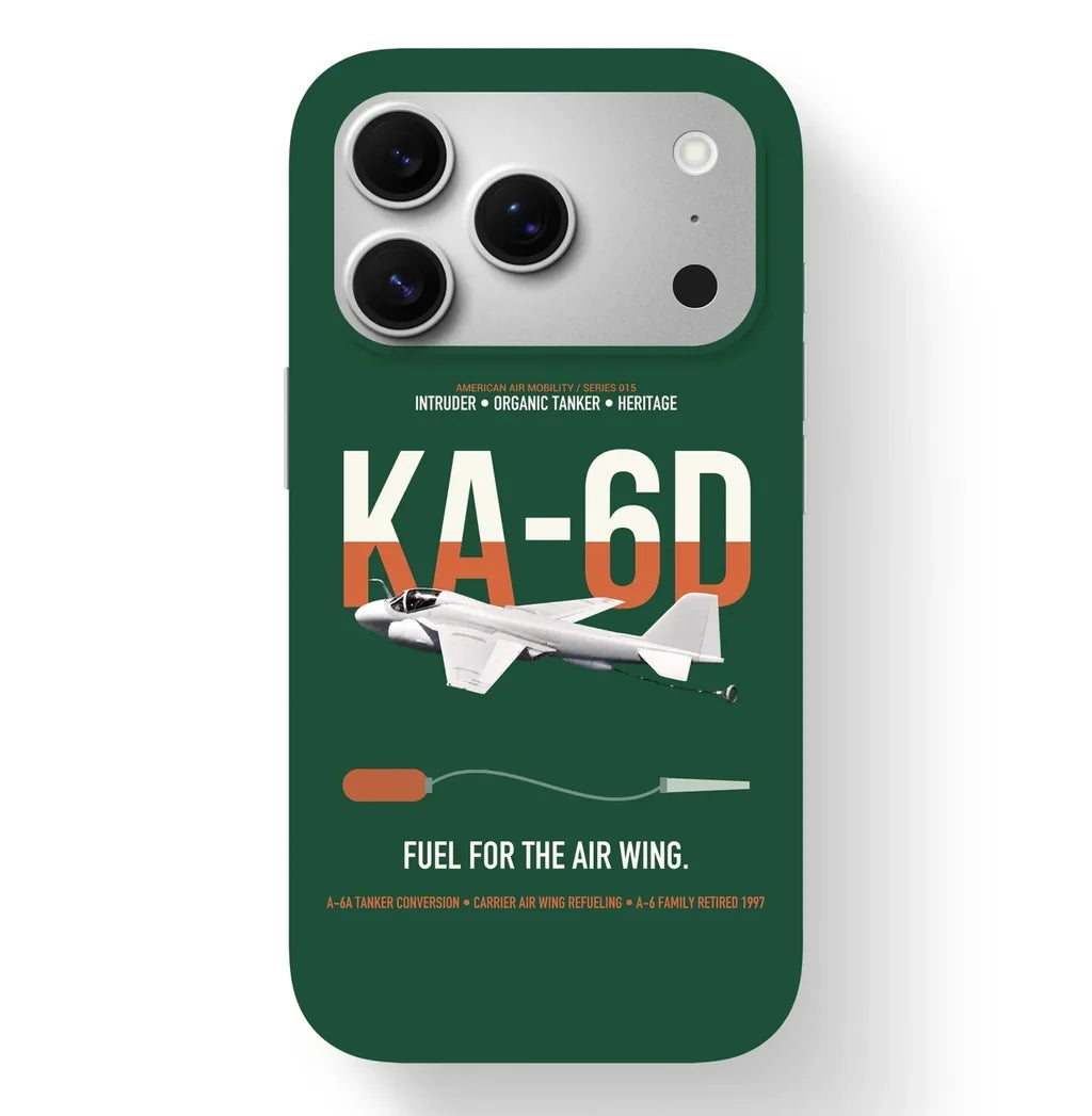 KA-6D Intruder design on dark green magsafe iphone case, for iPhone 17 Pro