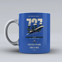 Thumbnail for Boeing 737 MAX 10 double-side print on blue ceramic mug