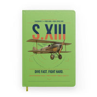 Thumbnail for SPAD S.XIII C.1 design on light green notebook