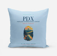 Thumbnail for Portland International Airport (PDX) design on light blue pillow