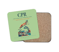 Thumbnail for Casper–Natrona County International Airport (CPR) design on light green 1 piece coaster