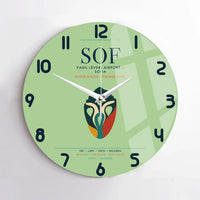 Thumbnail for Vasil Levski Airport – Sofia (SOF) design on light green no frame wall clock